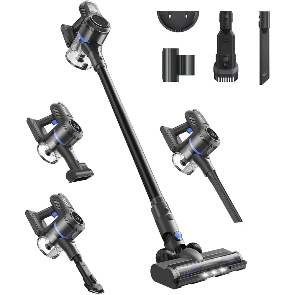 

Беспроводной пылесос J30-W со светодиодными фарами, мощное всасывание 450 Вт, время работы 65 минут, съемный аккумулятор, опорожнение в одно касание