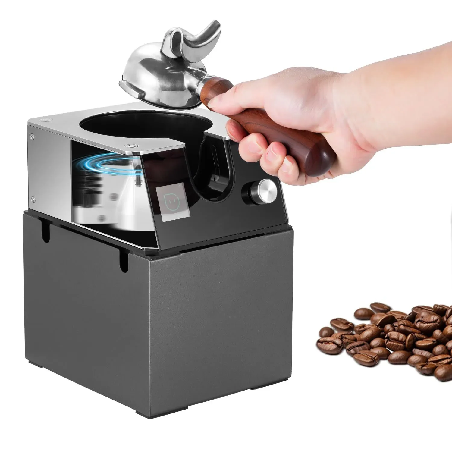 &For Pro Electric Portafilter Cleaner-Automatic Coffee Grounds Cleaning Machine-Knock Box for Espresso Coffee-Espresso Puck