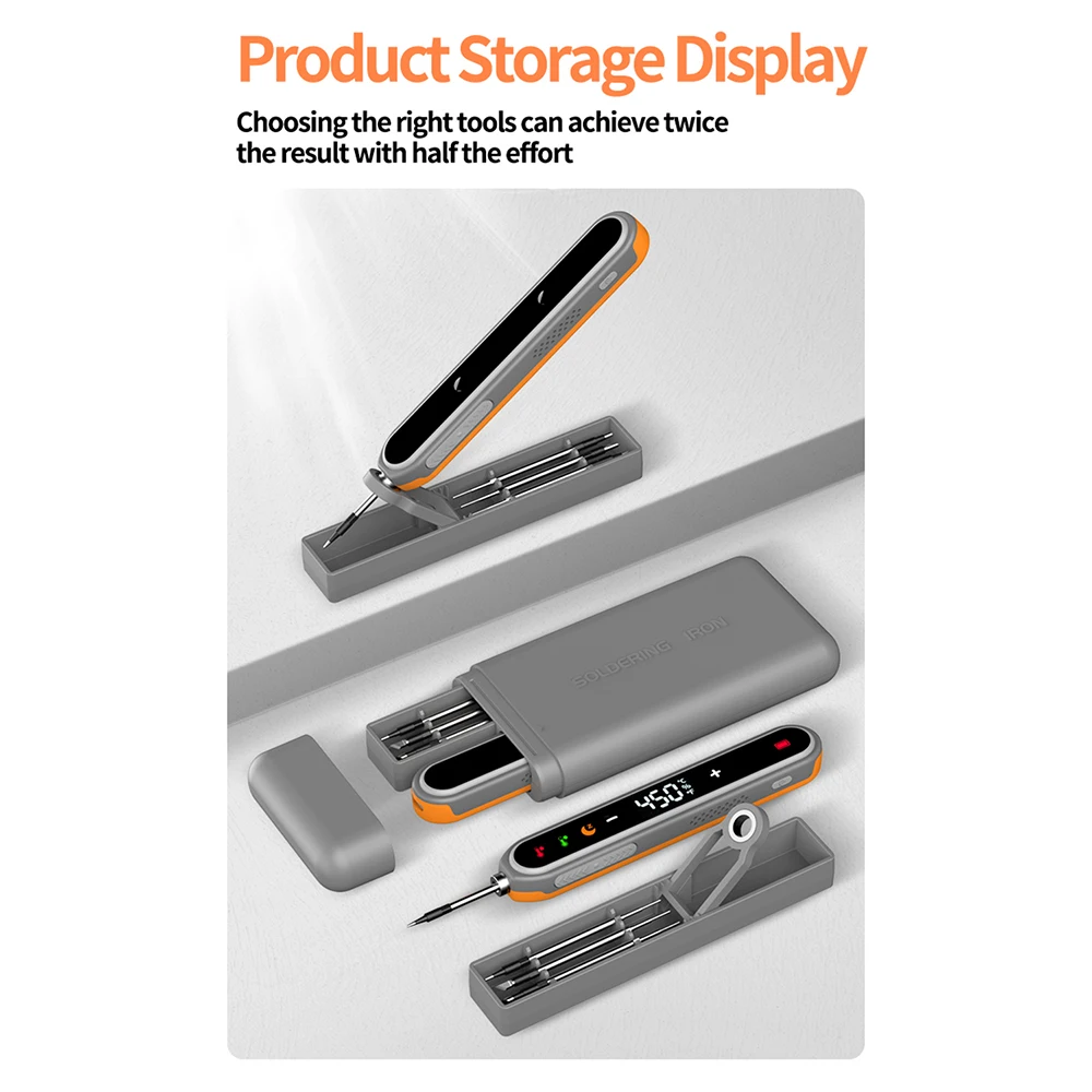 

Беспроводной паяльник USB Type-C с цифровым дисплеем, интеллектуальным контролем температуры, высокомощный электрический паяльник, инструмент для пайки