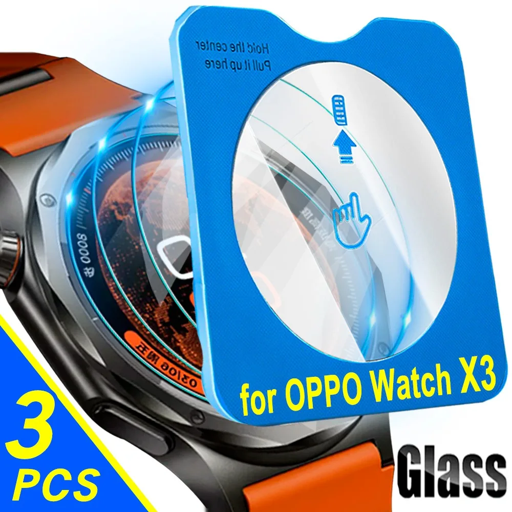 

Защитные пленки для часов Oppo Watch X3, полное покрытие, 3/2/1 шт., закаленное стекло, HD, прозрачные, с защитой от царапин, для Oppo Watch X3