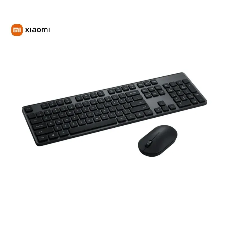 Xiaomi 2024 tastiera Mouse Set 2 per Computer da ufficio 2.4GHz Wireless portatile nero minimalista 104 tasti tastiere sottili USB