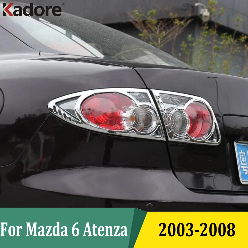 

Taillight Frame For Mazda 6 M6 Atenza 2003-2006 2007 2008 Chrome Rear Back Lights Lamp Cover Trim Sticker Car Accessories