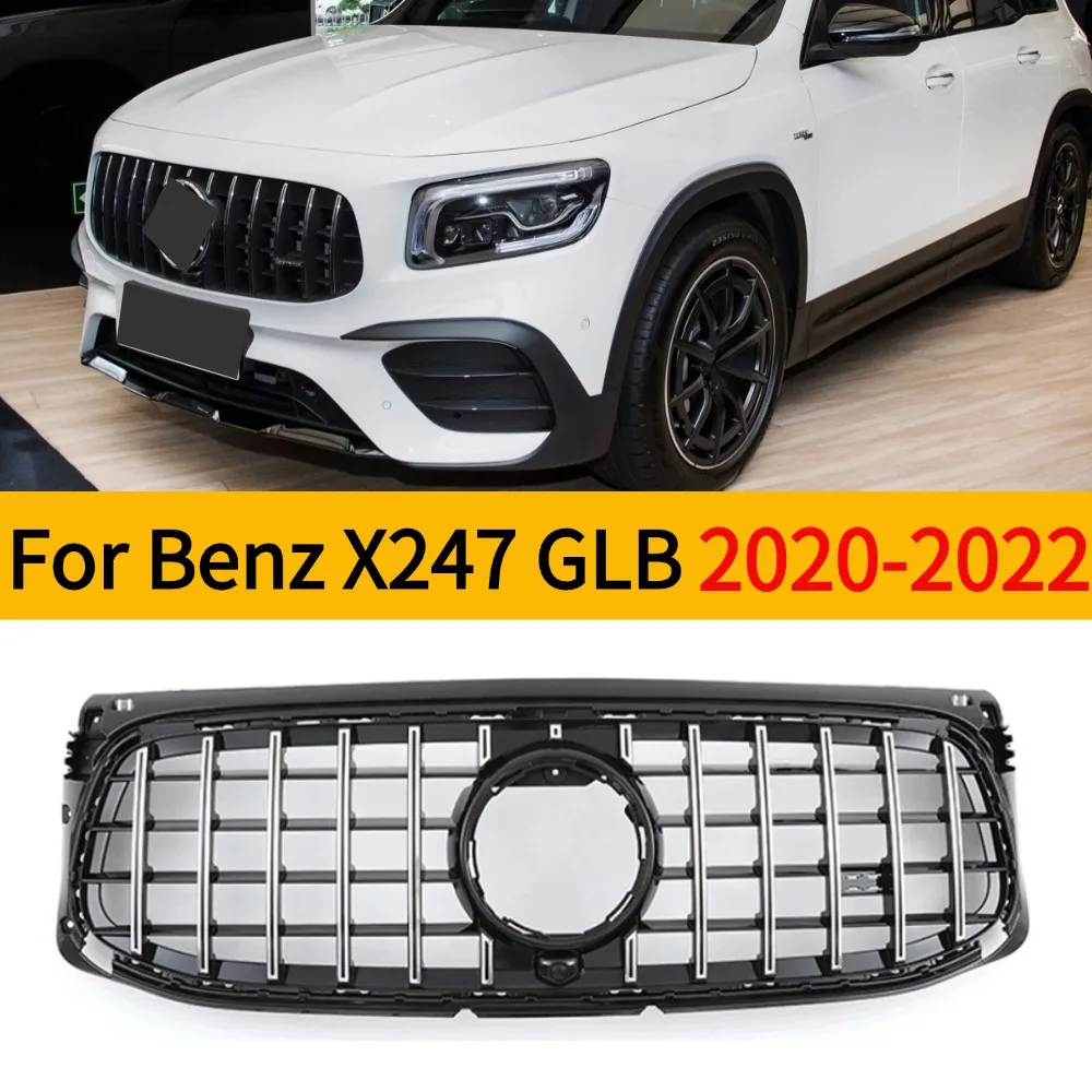 For Mercedes Benz X247 GLB-Class 2020-2022 GLB250 GTR Style Front Radiator Grid Bumper Grille Inlet Grill KitPerfect Match