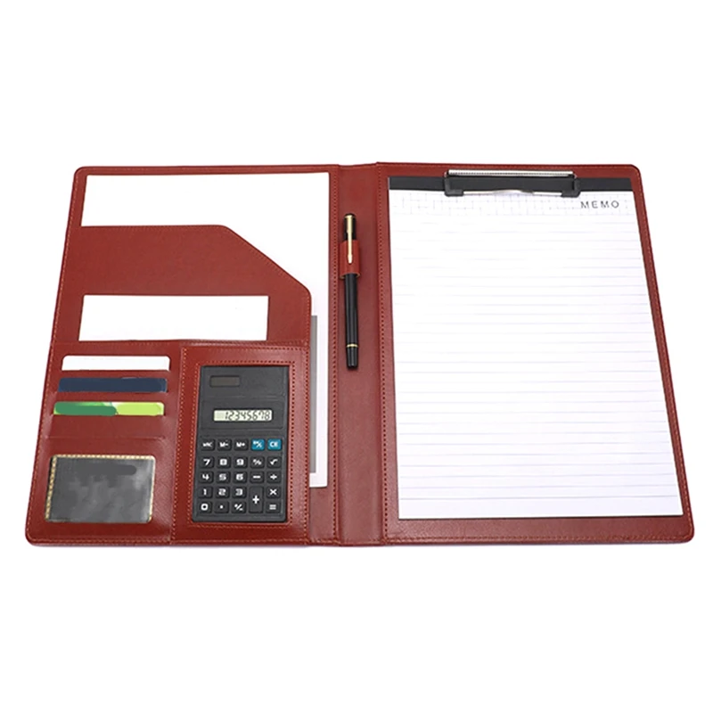 A4 Conference Folder Multifunctional Business Folder Leather Contract File Folders Filing Office Folder Chool Folder