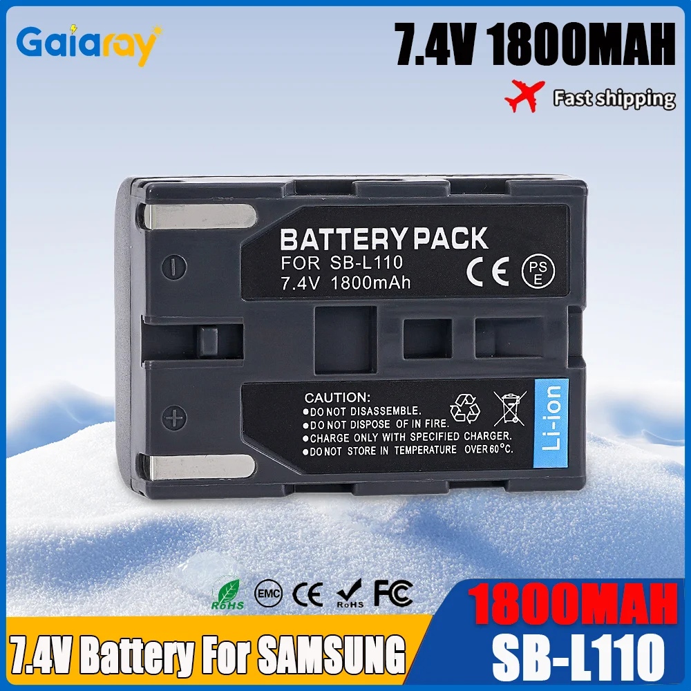 1800mAh شاحن بطارية ليثيوم أيون SB-L110 SBL110 SBL160 بطارية لسامسونج SCD VP-D85 SB-LS110 SB-LS220 SB-L70A SB-LS70AB كاميرا