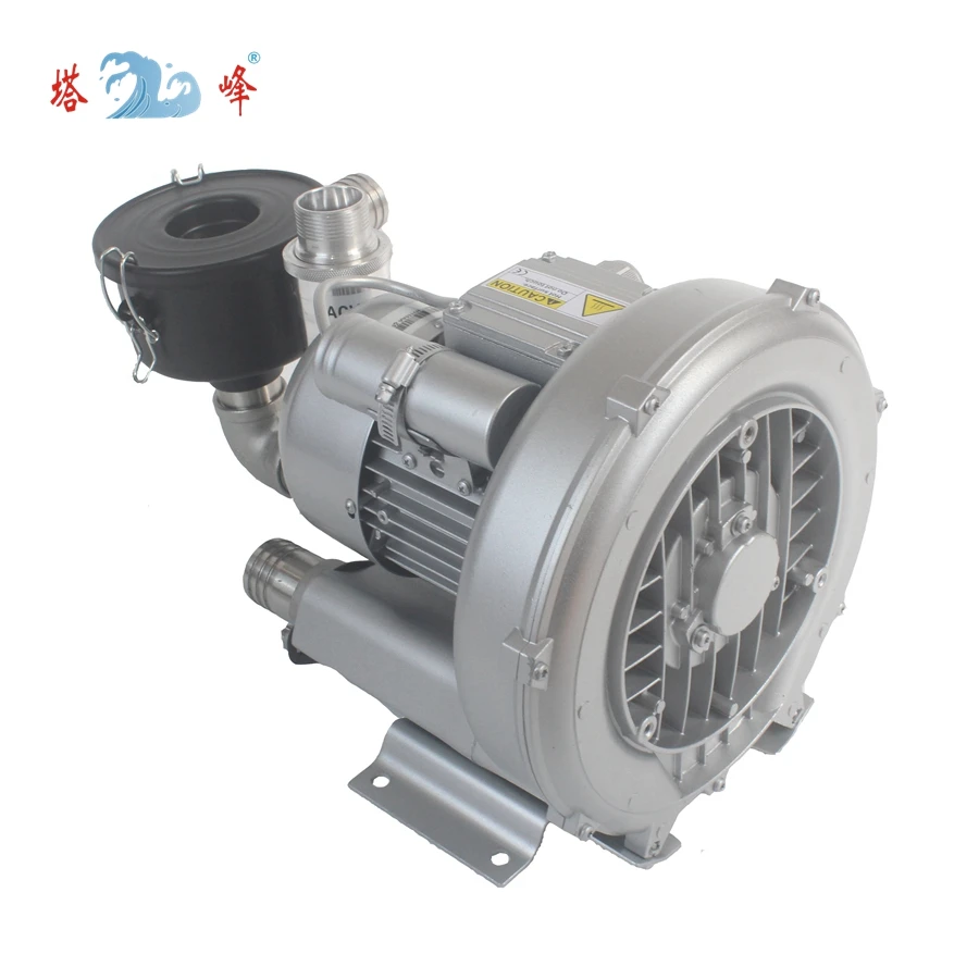사이드 채널 링 송풍기, 고압 와류형 진공 펌프 공기 배기, 필터 박스 포함, 0.5hp, 370w