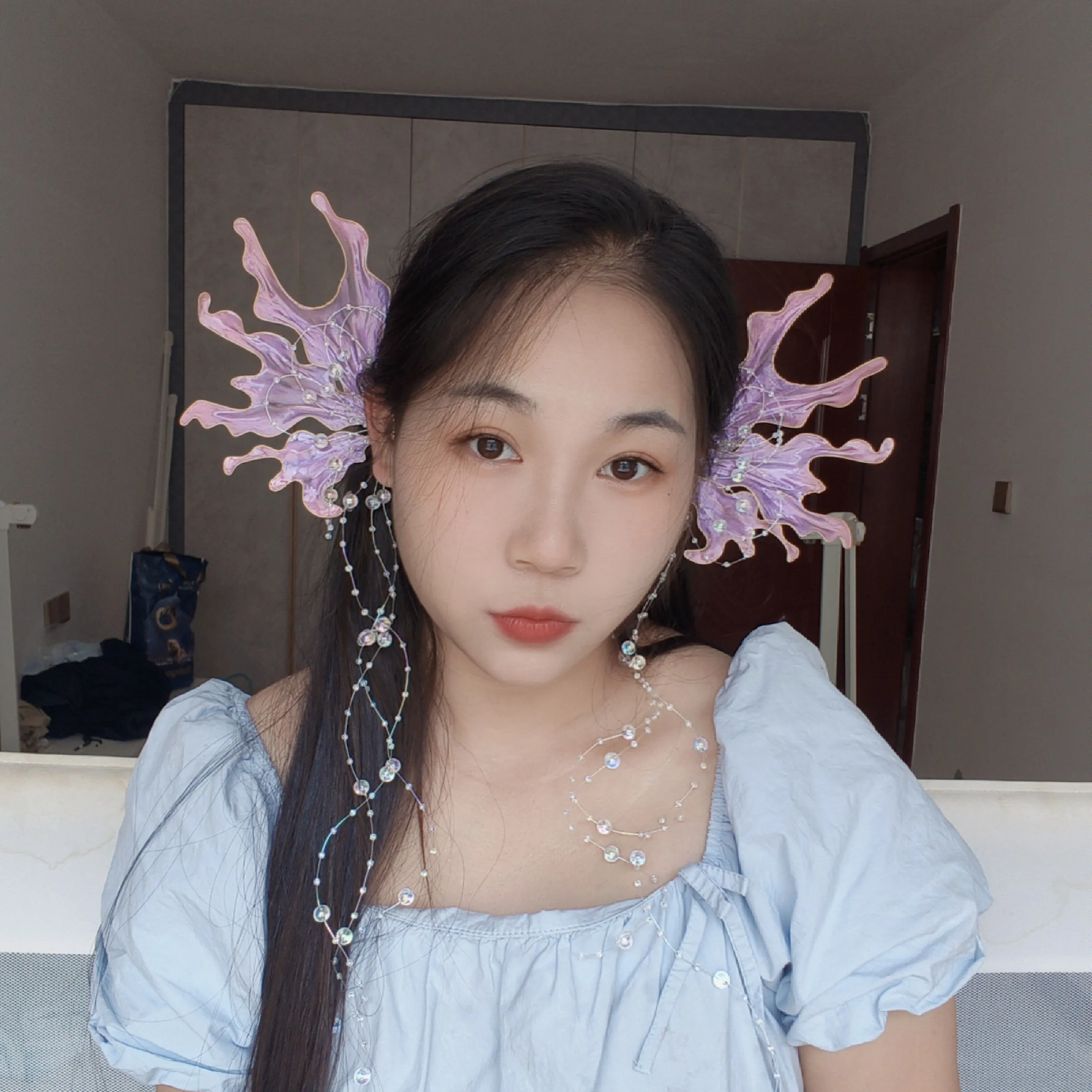 Hot! COS Mermaid Ear Hook Elf Ear Mermaid Prop Photo Role Playing Prop Cosplay Accessories