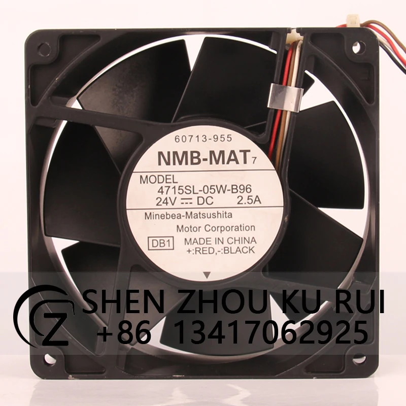 Case Fan Dual Ball Bearing for NMB 4715SL-05W-B96 120*120*38mm 24V 2.5A 12038 Inverter Cooling Fan