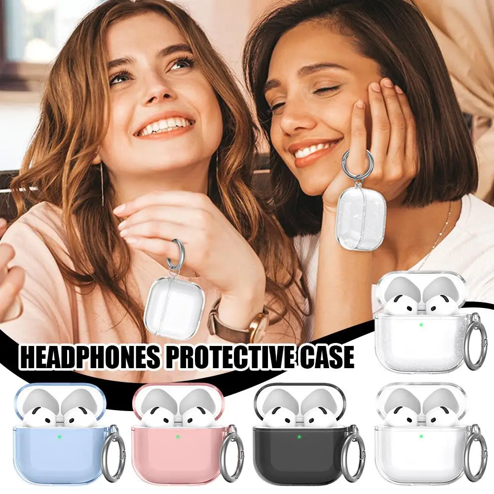 Suitable For Apple Airpods 4 Earphone Soft TPU Protective Cover Anti Drop All Inclusive Split Protective Case Cover Accesso Q1U8