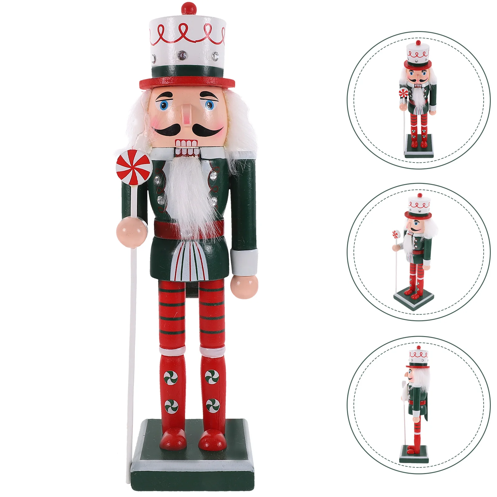 

Nutcracker Soldier Christmas Wood Figures Xmas Party Toys for Birthday Piñatas Wooden Ornaments Decor