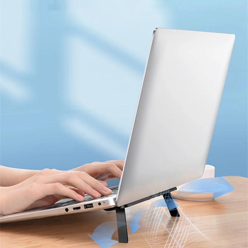 Foldable Laptop Stand Holder Notebook Bracket Strong Adhesive Desktop Cooling Stand For MacBook Lenovo Universal Laptop Stands