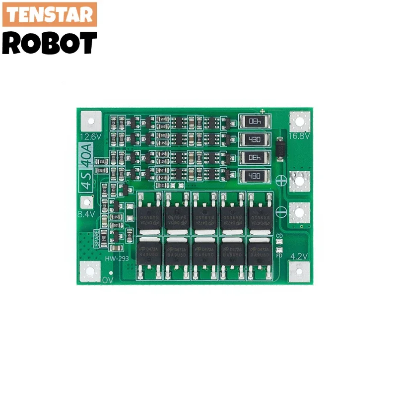 3S 4S 40A Li-ion Lithium Battery 18650 Charger PCB BMS Protection Board with Balance For Drill Motor 14.8V 16.8V Lipo Module