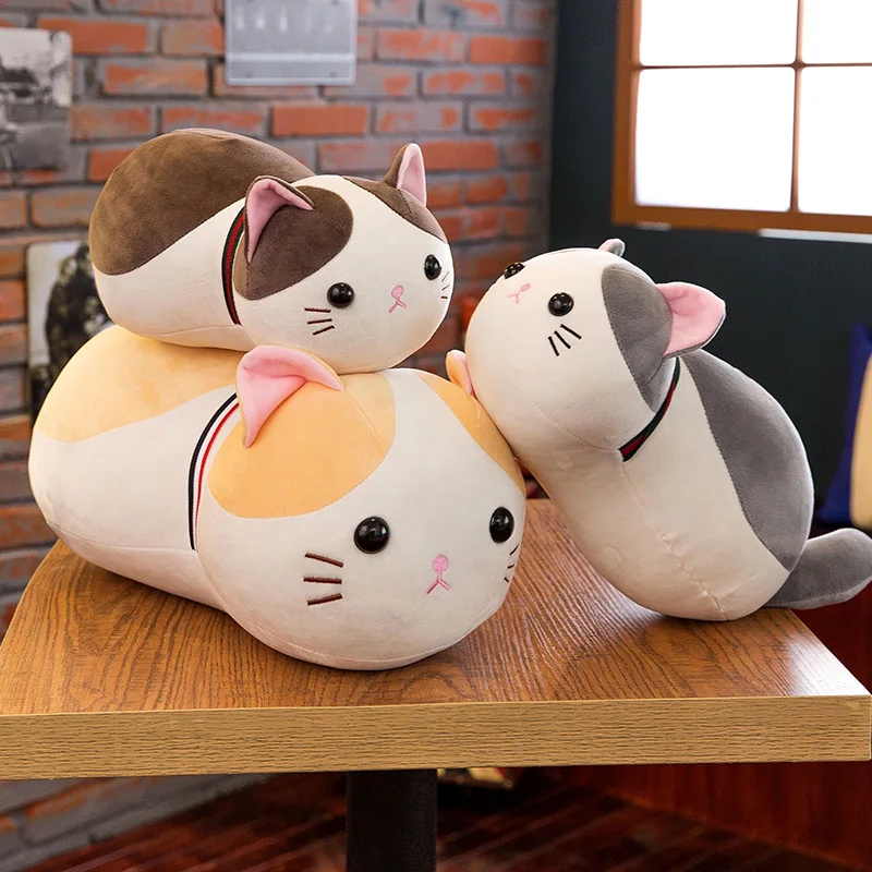 

Cat Plush Toy Interactive Kitten Chew Toy Kitten Pillow Sleeping Pet Toy Comfortable Sleep Aid Pet Supplies