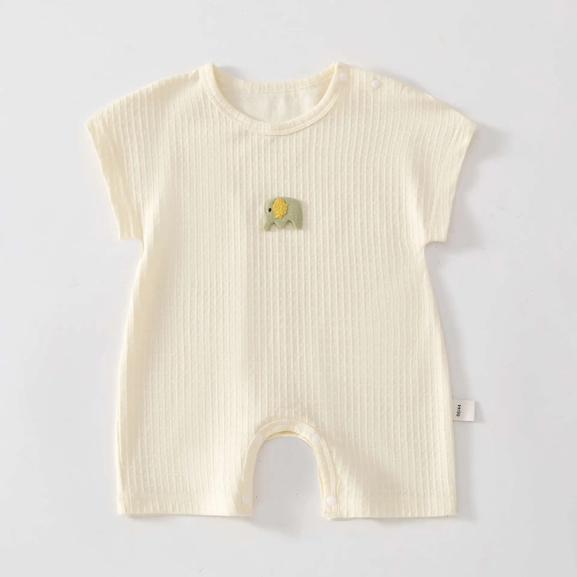 0-18M Summer Short-Sleeve One-Piece Onesies for Baby Boys and Girls 100% Cotton Breathable Newborn Crawler and Sleepwear