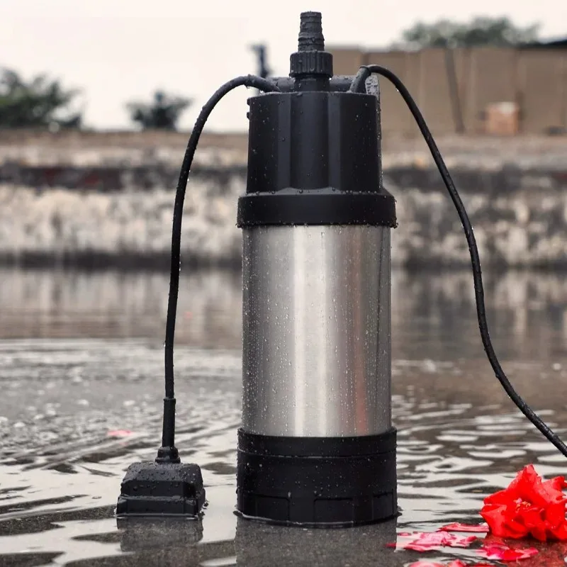 Basement Sewage Drain Pump Low Water Level Drain 2cm Auto Start Low Suction Submersible Home Water Pump