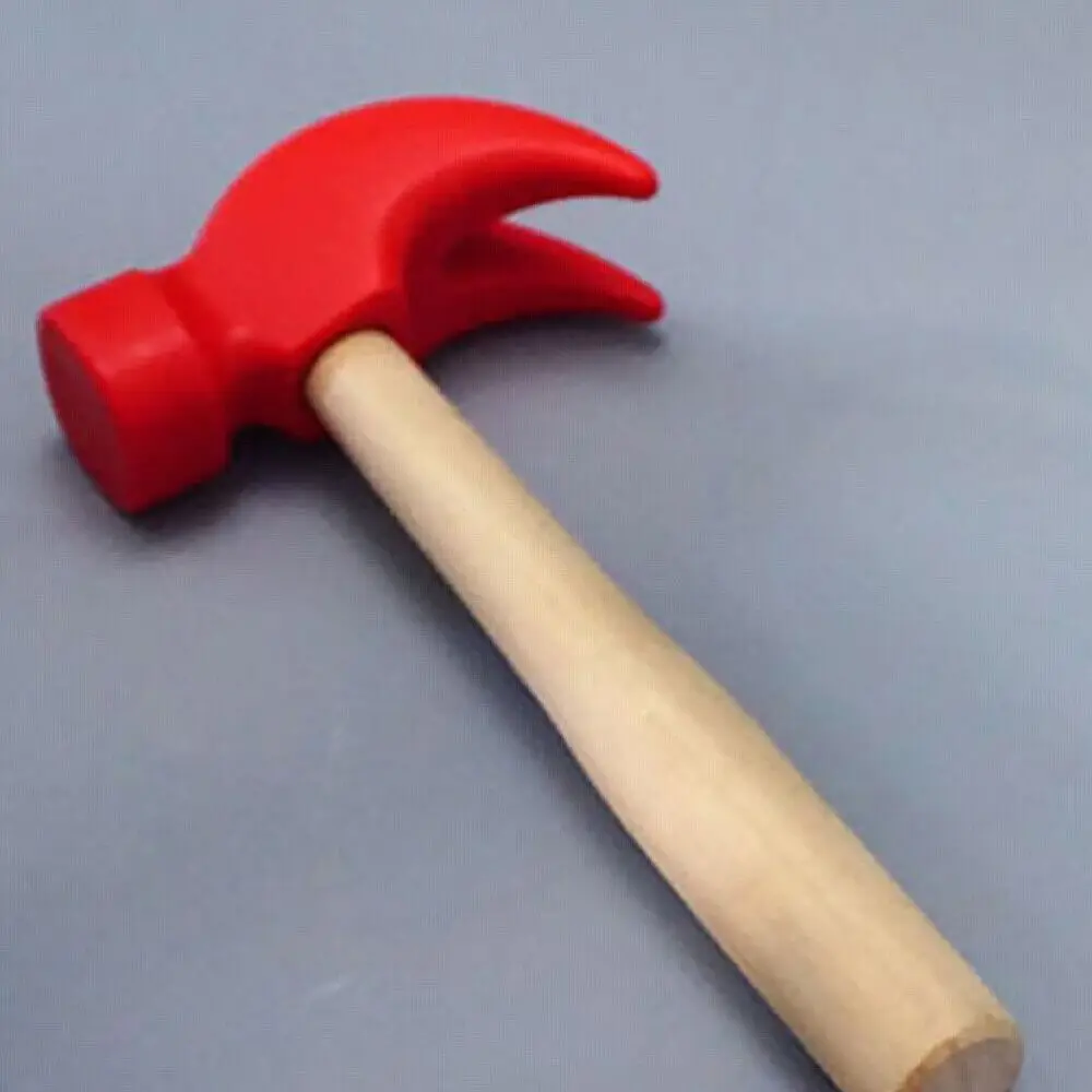 Herramienta de madera de alta calidad, martillo de simulación de juguete, herramientas de mantenimiento, martillo de garra, martillo de juguete para niños