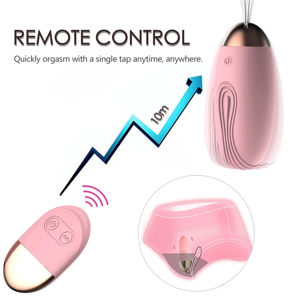 Wireless Remote Control Vibrator for Women 10 Speed Bullet Eggs Clitoris Stimulator Kegel Ball Sex Toys for Women Masturbators