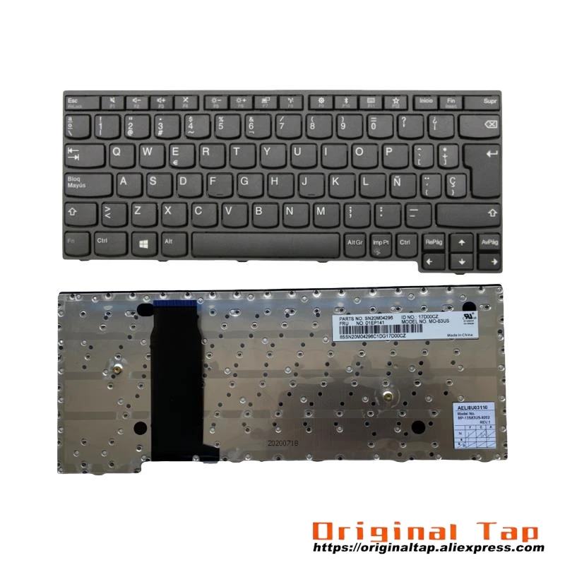 Clavier espagnol ES pour Lenovo ThinkSub Yoga, 11e, 4e génération, Isabel 4, 01EP151, 01EP190