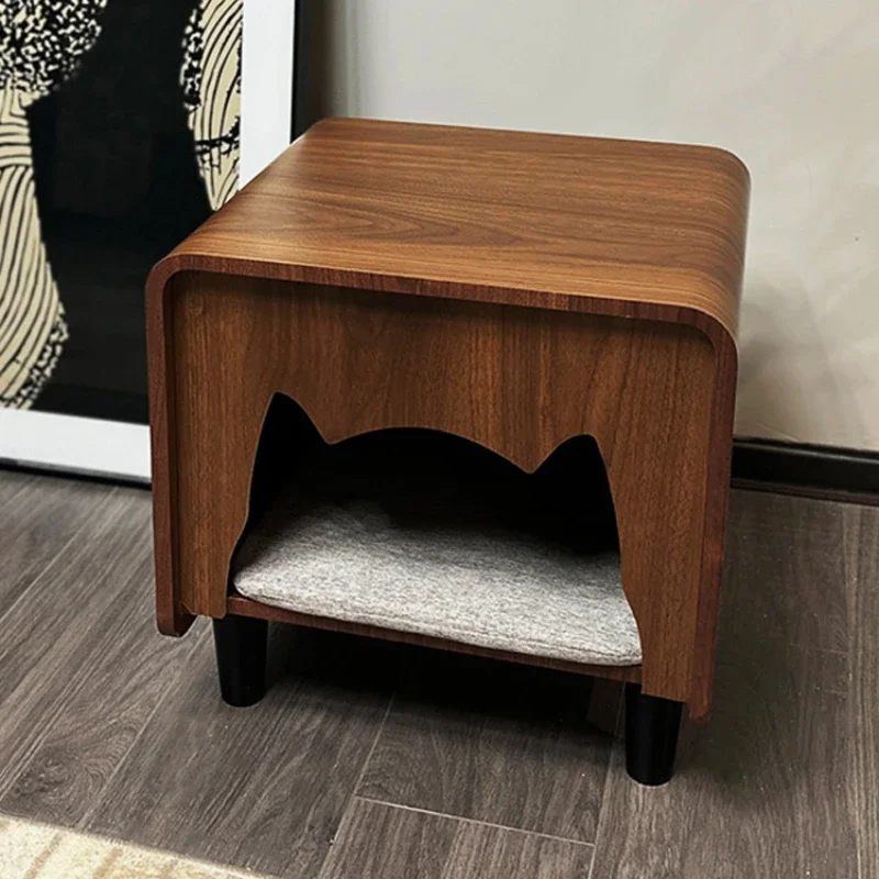 Shoe change stool coffee table bedside table cat nest universal cat villa solid wood security cat nest integrated