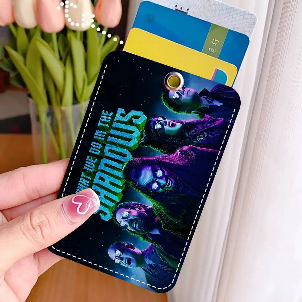 Movie What We Do in The Shadows Pattern Holder Keychain With Keychain for Access Card Bus Pass & Card Credit ID Bank Card