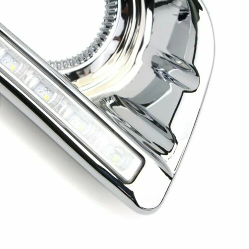 Hot Selling-2Pcs Car LED DRL Daytime Running Light Chrome Fog Lamp For Toyota Prado J150 2010-2013,2Pcs Car LED DRL Daytime Runn