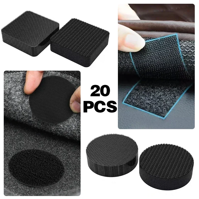 20PCS Carpet Mat Fixing Stickers Universal Gripper Pad Self Adhesive Car Floor Mat Fastener Tape For BMW Audi Mercedes VW Toyota