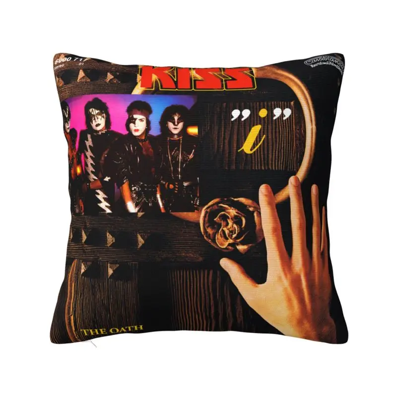 Custom Kiss Rock Roll Cushion Covers Gorgeous Metal Heavy Band Velvet Luxury Pillow Cases