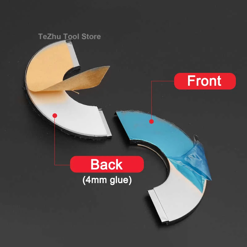 Self-Adhesive Stainless Steel Faucet Decorative Cover Air Conditioning Hole Shower Water Pipe Wall Covers Bathroom Accessories