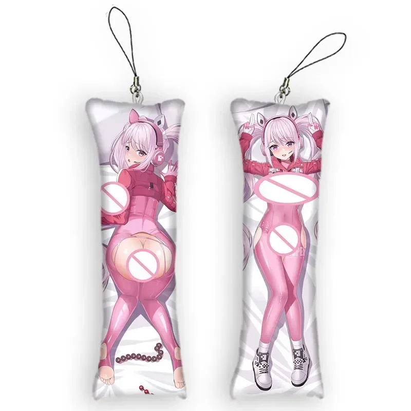 

Fashion4x12cmCute Japanese Anime Mini Dakimakura Key Chain NlKKE : The Goddess Of Victory Pendant Otaku Backpack Decor Keychain