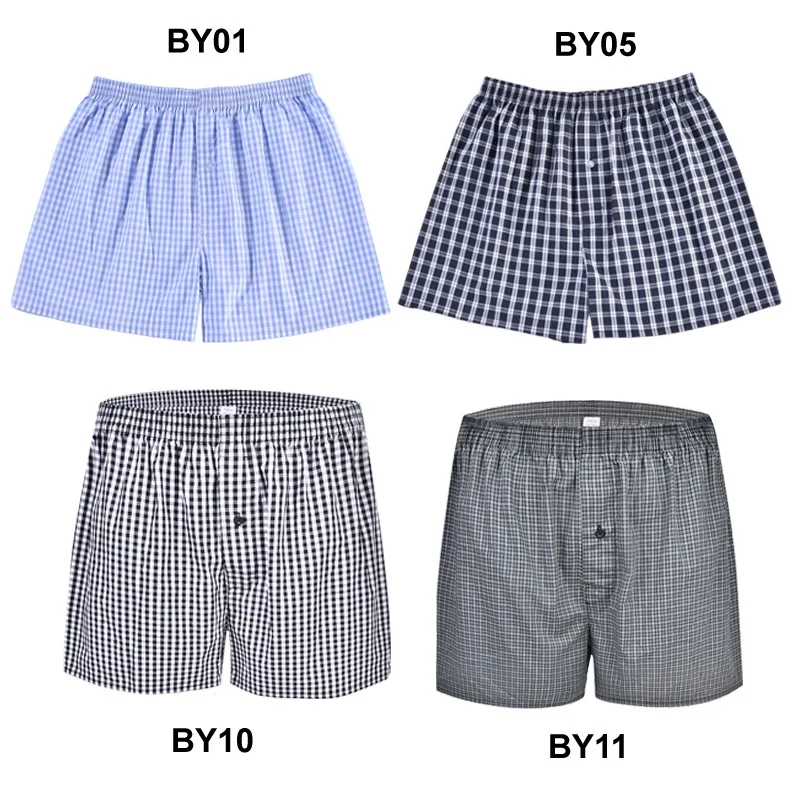 4PCS Mens Underwear Loose Boxers Shorts Men's Panties Homme Underpants Large Size Arrow Pants Homewear Cotton Boxer Hombre Men