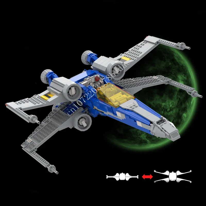 1103PCS T-65D X wing Space War Military MOC SpaceShip Battle Model Building Blocks Architecture DIY Education Model Toys Gift