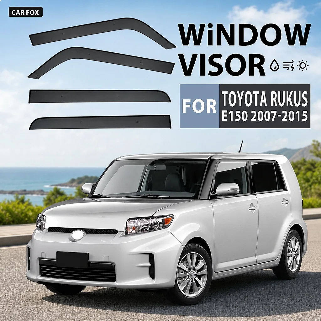 

4Pcs Black Car Window Visor for Toyota Rukus 2007-2015 Rain Sun Shade Awning Auto Accessories