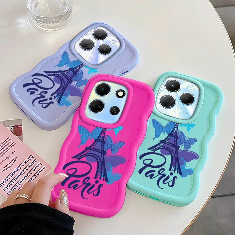 حافظة هاتف برج ايفل لهاتف انفينيكس هوت 30i 40i نوت 50 سمارت 7 8 HD 9 PRO Zero 30 غطاء معكرون ناعم مقاوم للصدمات