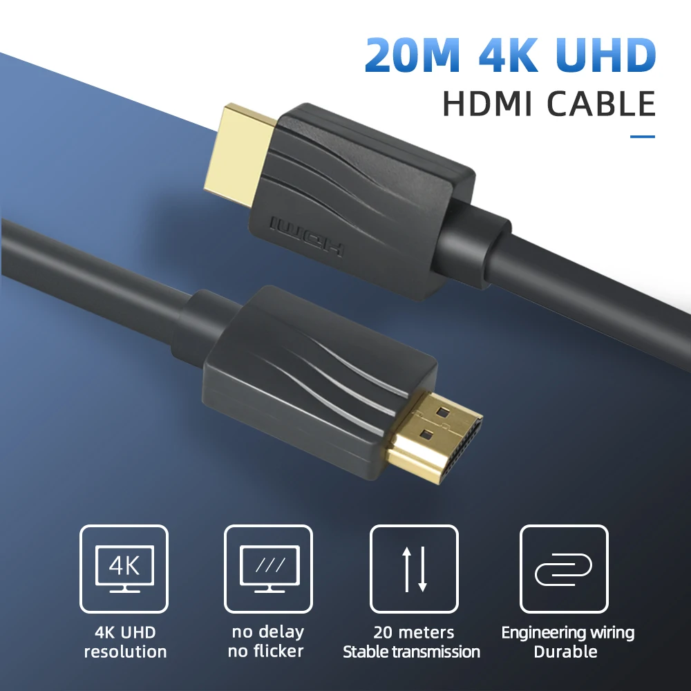 JJTS Hdmi Cable 4k 60hz 18gbps High Speed Hdmi 2.0 Cable Braided Cord for PTZ Camera