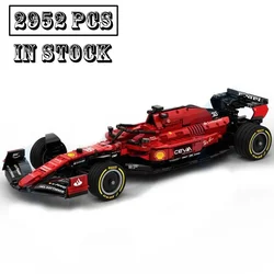 New MOC-138981 W14 And MOC-138621 SF23 scale 1:8 Formula 1 Race Car Model Buiding Creators Block Bricks Toys Kids Birthday Gifts