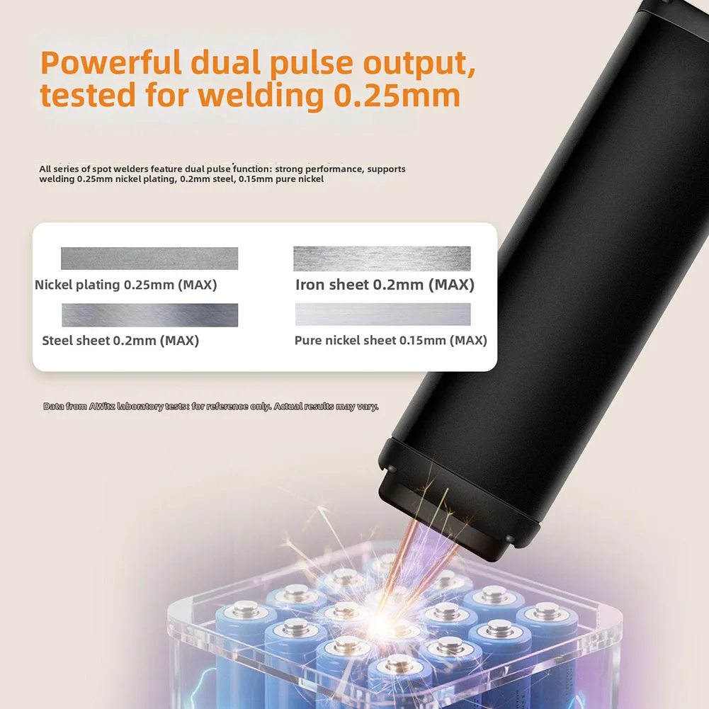 

Handheld Spot Welder with 8 Adjustable Output Levels and LED Display for Lithium Battery Pack Assembly and Repair Work