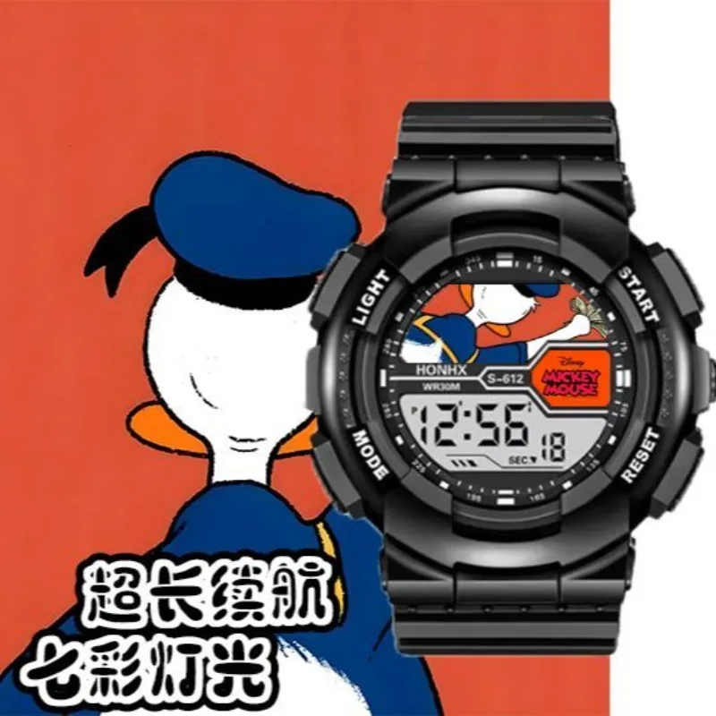 Disney Mickey Children's Watch Anime Character Student Fashion Creativity Outdoor Sports Electronic Rubber Watch Birthday Gift