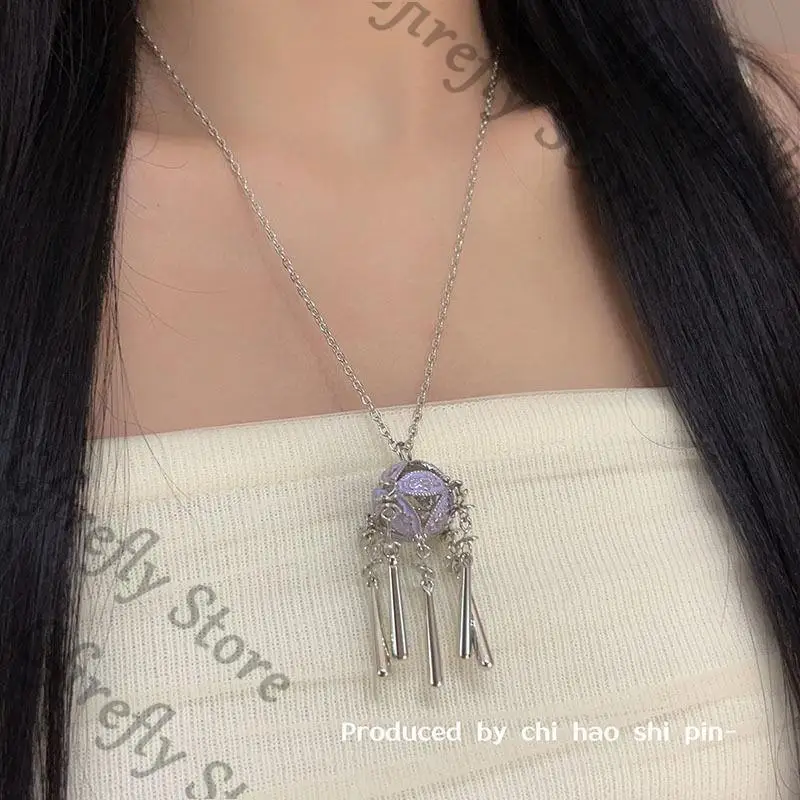 

Love and Deepspace Hydrangea Collarbone Chain Xavier Necklace Souvenir Pendant Anime Tassels Hollow Out Amulet Cosplay Gift