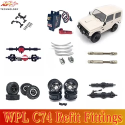 WPL C74 Jimny Warrior Remote Control Car Metal Modification Accessories Front and Rear Axle/Drive Shaft/Wheel Hub for DIY Player