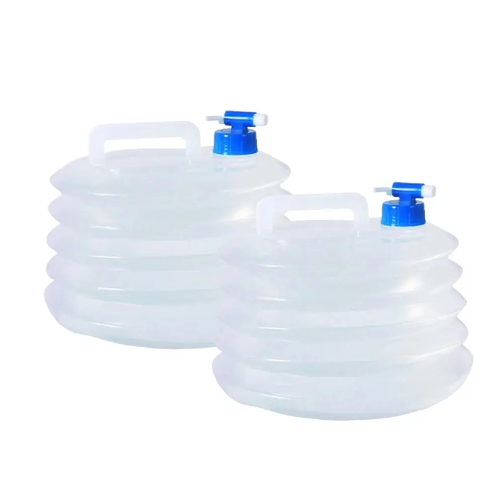 

2Pcs Portable Water Bucket Large Capacity Folding Container Collapsible Bottles Storage Bag Camping Hiking Outdoor