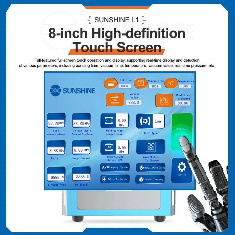 SUNSHINE L1 Smart Screen Laminating Split Machine 12.9inch Lamination For iPhone Samsung iPad Table LCD Repair Refurbish