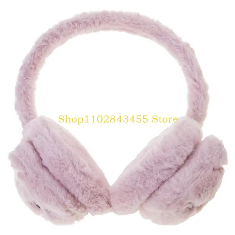 49MC Plush Cartoon Kitten Ear Warmer for Women Different Head Sizes Outdoor Winter Activities Keep Warm Outdoor