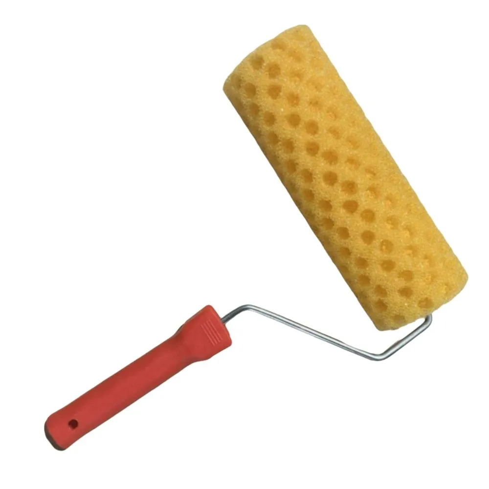 With Handle Texture Pattern Paint Roller Pattern Tool Art Painting Seaweed Sponge Roller Brush Texture Tool