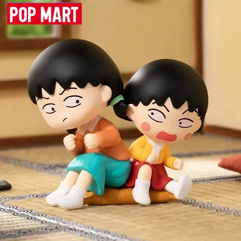 POP MART Chibi Maruko Chan 'The Time with You' Series Anime Action Figure Blind Box - Mystery Desktop Ornament Gift for Girls