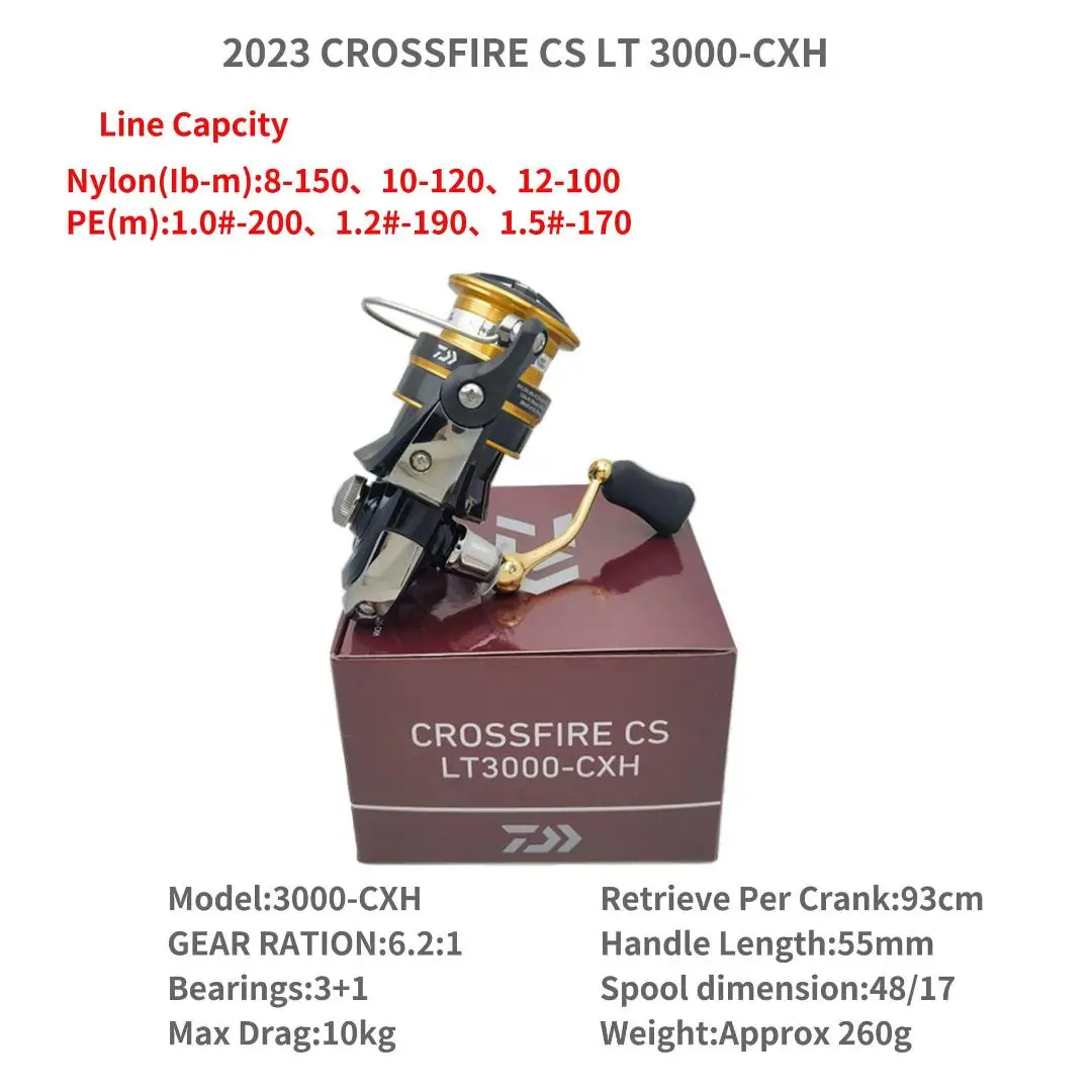 2023 DAIWA CROSSFIRE CS LT 1000 1000-XH 2000 2000-XH 2500 2500-XH