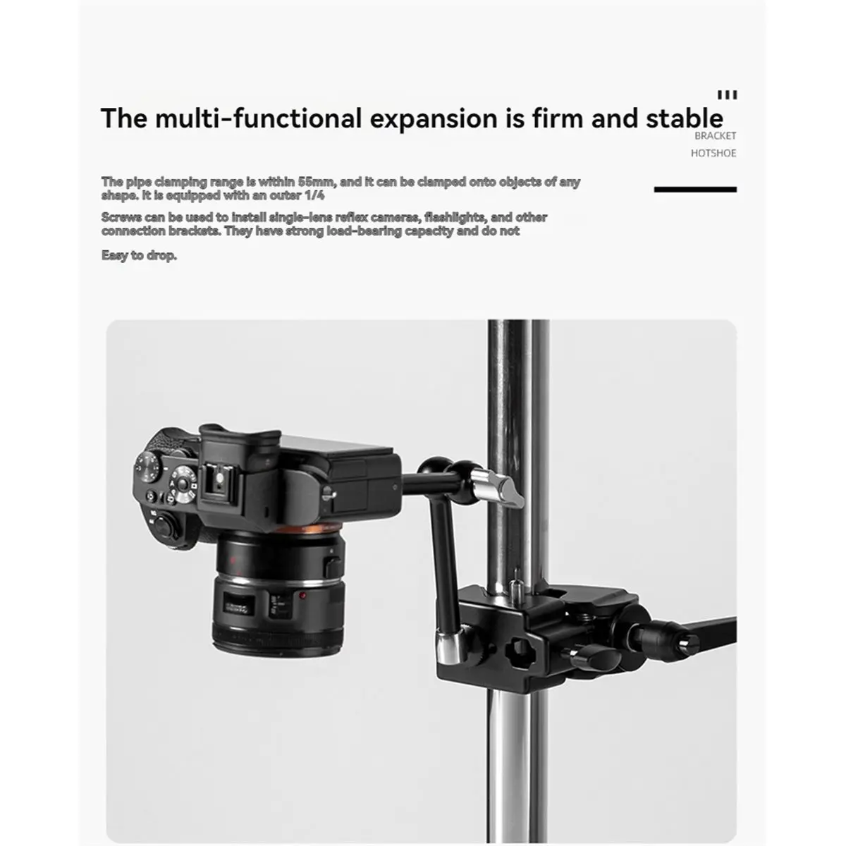 Camera Claw Clamp Fixing Clip Aluminum Alloy Bike Handlebar Clamp for Photography Vlog Eagle Beak Clip