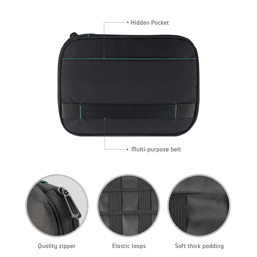 Travel Cable Organizer Bag, Electronics Accessories Case, Portable Storage Pouch for Charger,USB Cables, Power Adapter, SD Cards