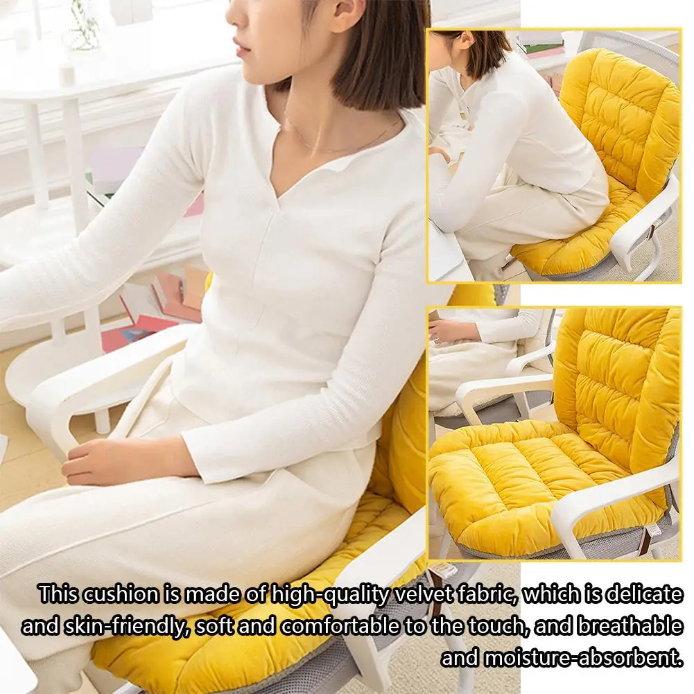 Ergonomic Office Chair Cushion Removable Washable Weighted Warm Back Chair Winter Cushion Thickened Cushion R2o2