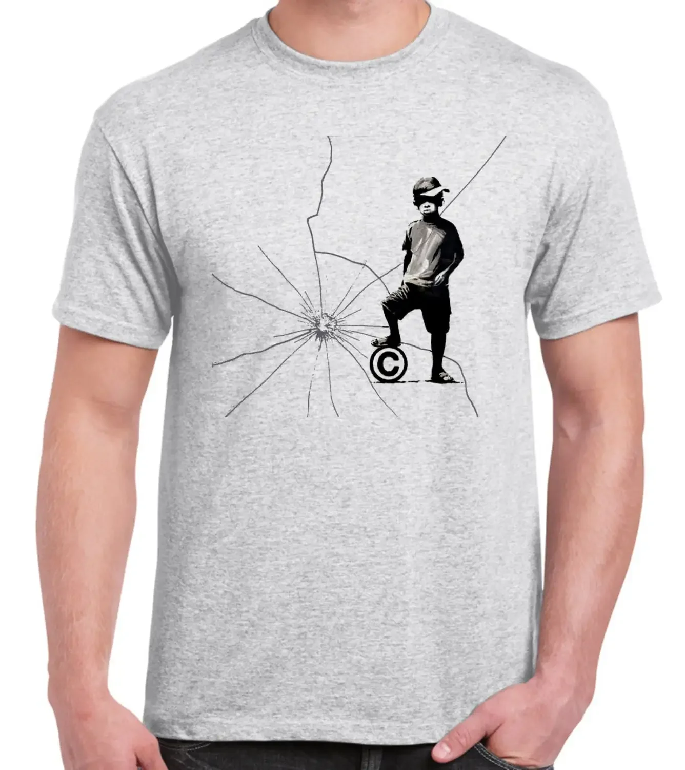 

Banksy Copyright Breaker Mens T Shirt
