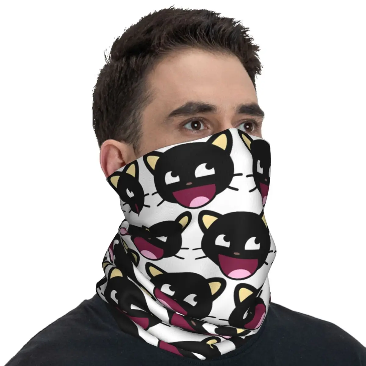 Chocochat Laughed Funny Balaclava Riding Fishing Face Masks Men Funny Anti-UV Cycling Mask Soft Bike Neck Gaiter